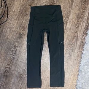 Lululemon speed up crop luxtreme dark olive green